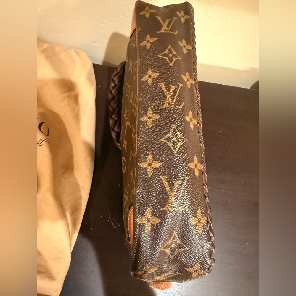 Vintage Boho  Brown Monogram Crossbody Bag - Picture 6 of 8